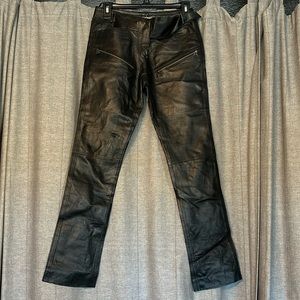 Max studio leather pants